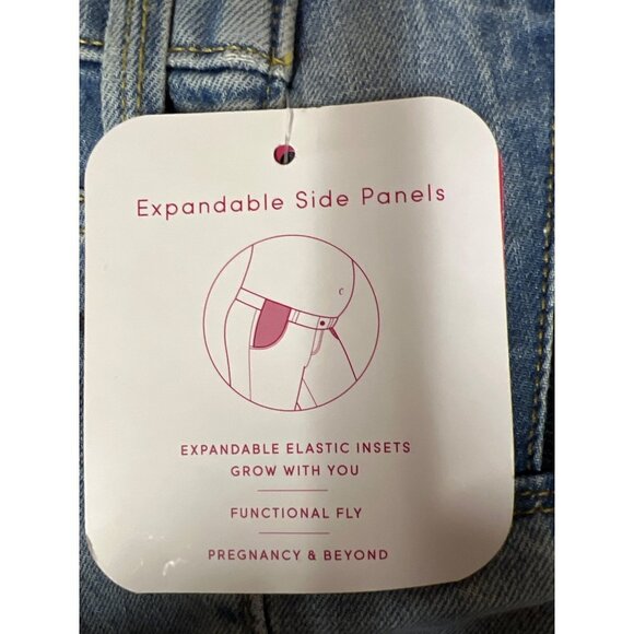 NEW! Isabel Maternity Midi Short Denim Blue Jeans Women's Size 8 - Picture 10 of 10